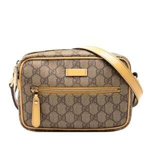 Gucci Front Zip Camera Bag Gg Coated #245248G78B